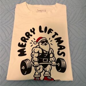 Gymshark Merry Liftmas oversized t shirt.